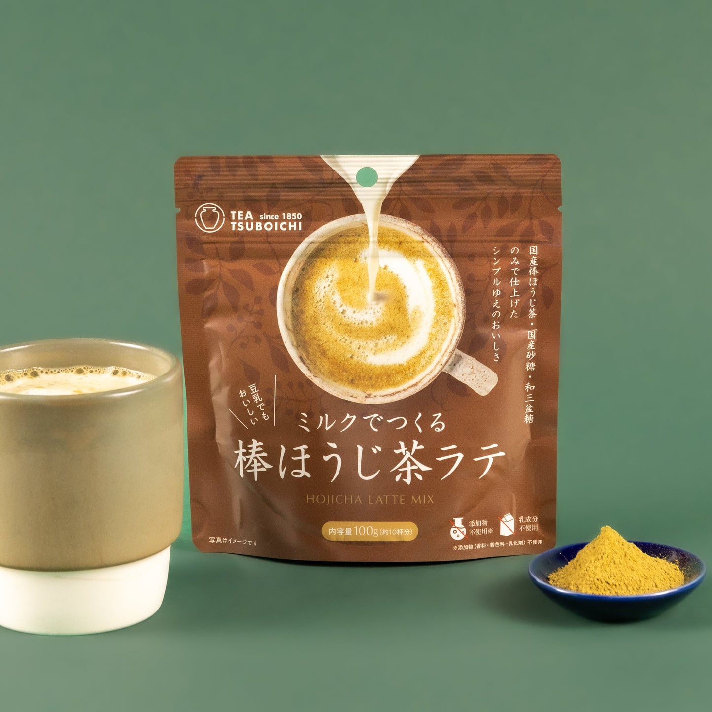 Tsuboich Hojicha Latte Mix 100g つぼ市 ミルクでつくる棒ほうじ茶ラテ