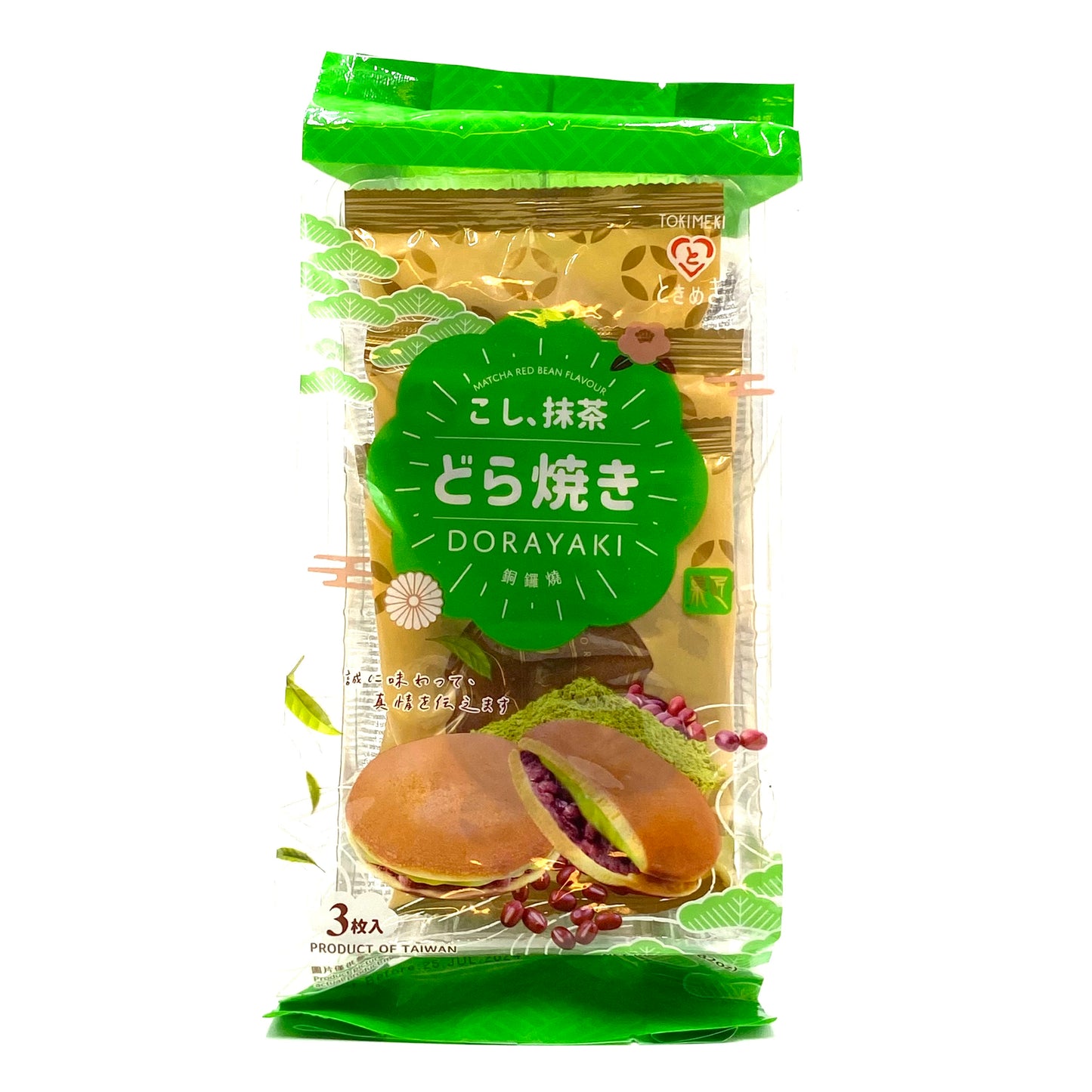 Tokimeki Dorayaki Matcha+Red Beans 165g ときめき 抹茶どら焼き
