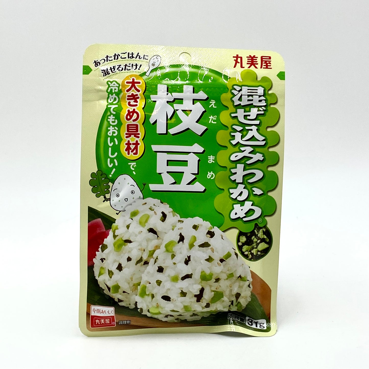 Marumiya Furikake Mazekomi Wakame Edamame 30g 丸美屋 混ぜ込みわかめ 枝豆