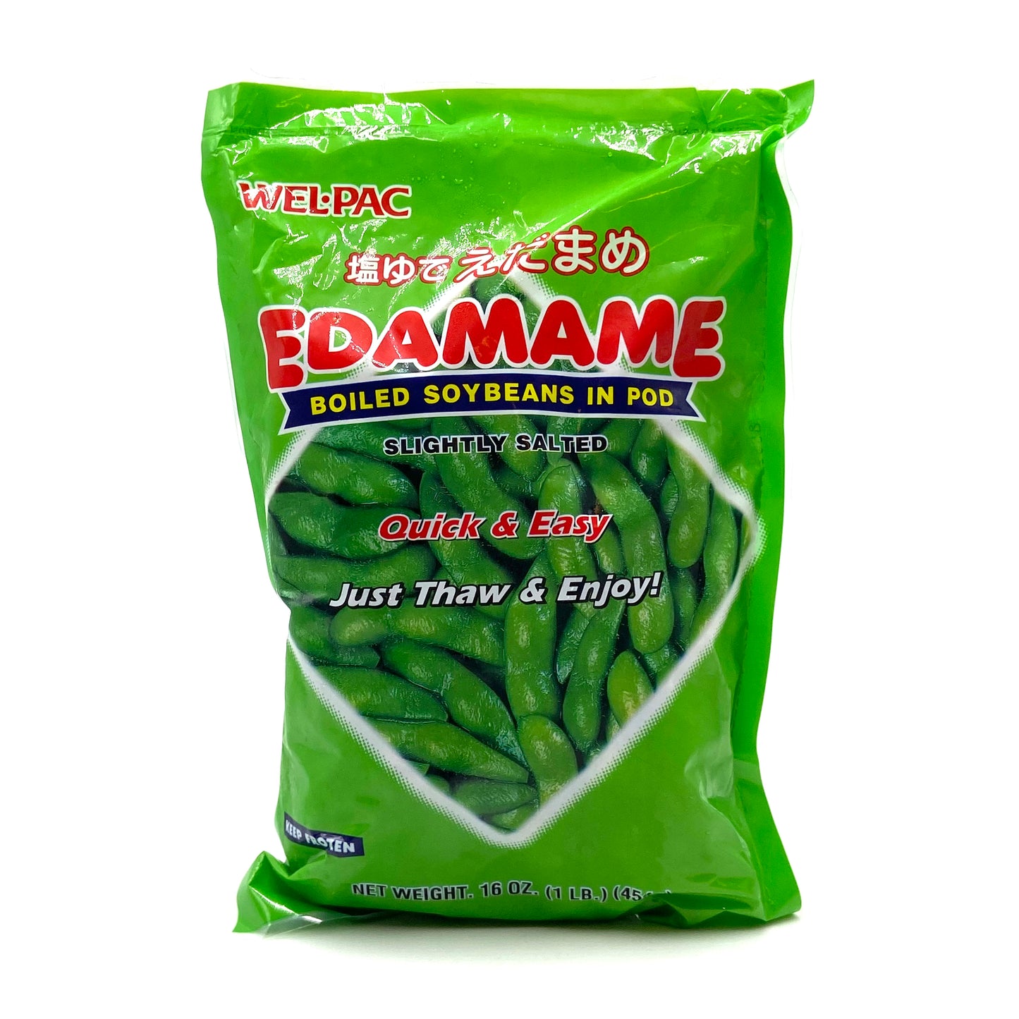 WelPac Premium Edamame Shioyude 454g ❄️ 塩ゆでえだまめ