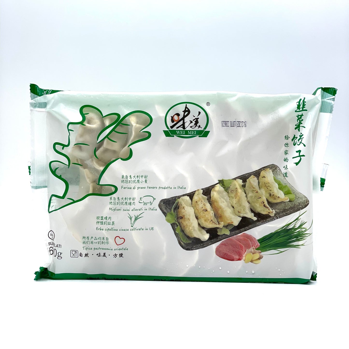 WeiMei Gyoza con Erba Cipollina e Maiale 300g 味美韭菜饺子 ❄️