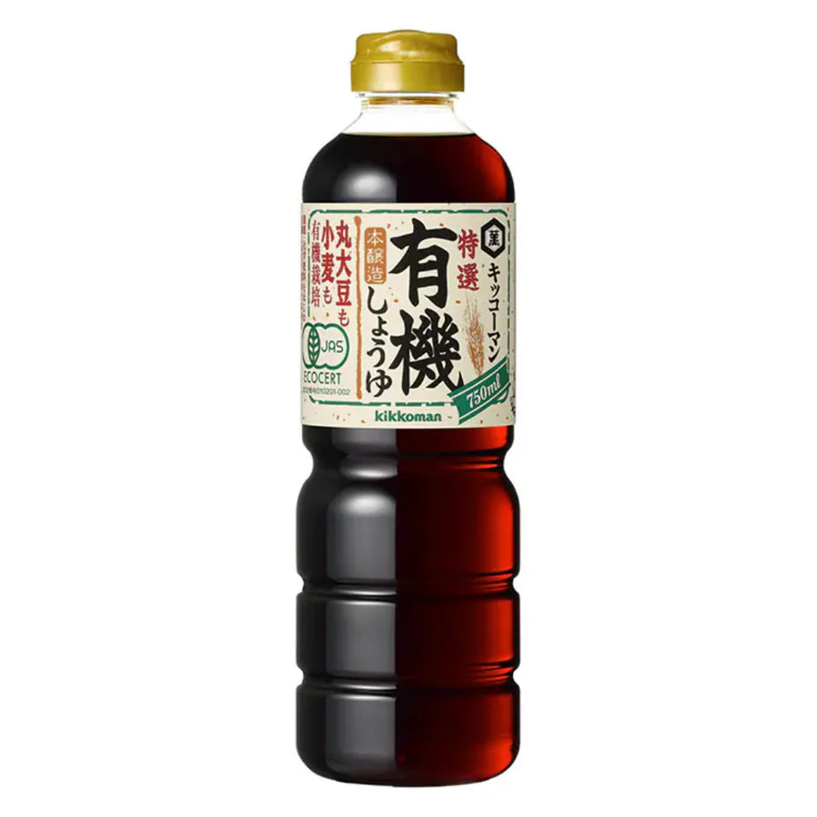 Kikkoman Organic/Yuki Soy Sauce 500ml キッコーマン 特選有機しょうゆ