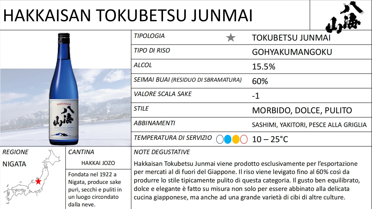 Hakkaisan Tokuetsu Junmai 720ml 八海山 特別純米