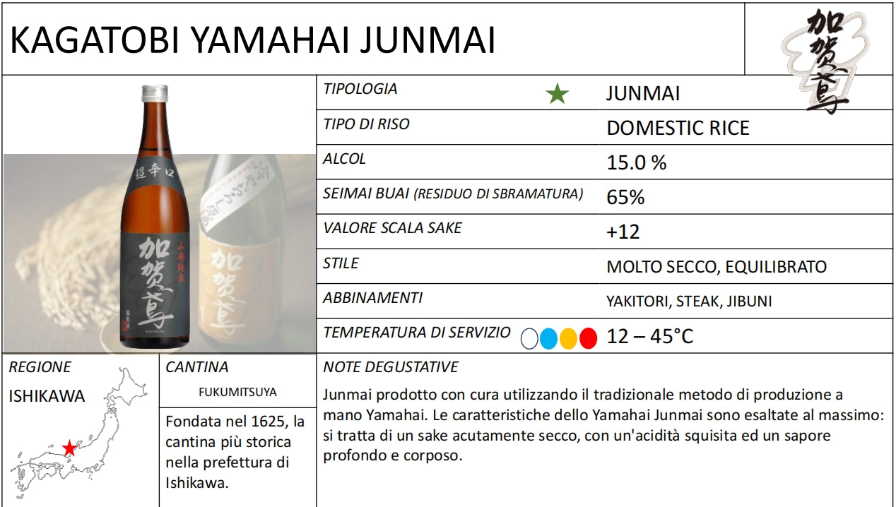 Kagatobi Junmai Yamahai Extra Dry 300ml 山廃純米 加賀鳶 超辛口