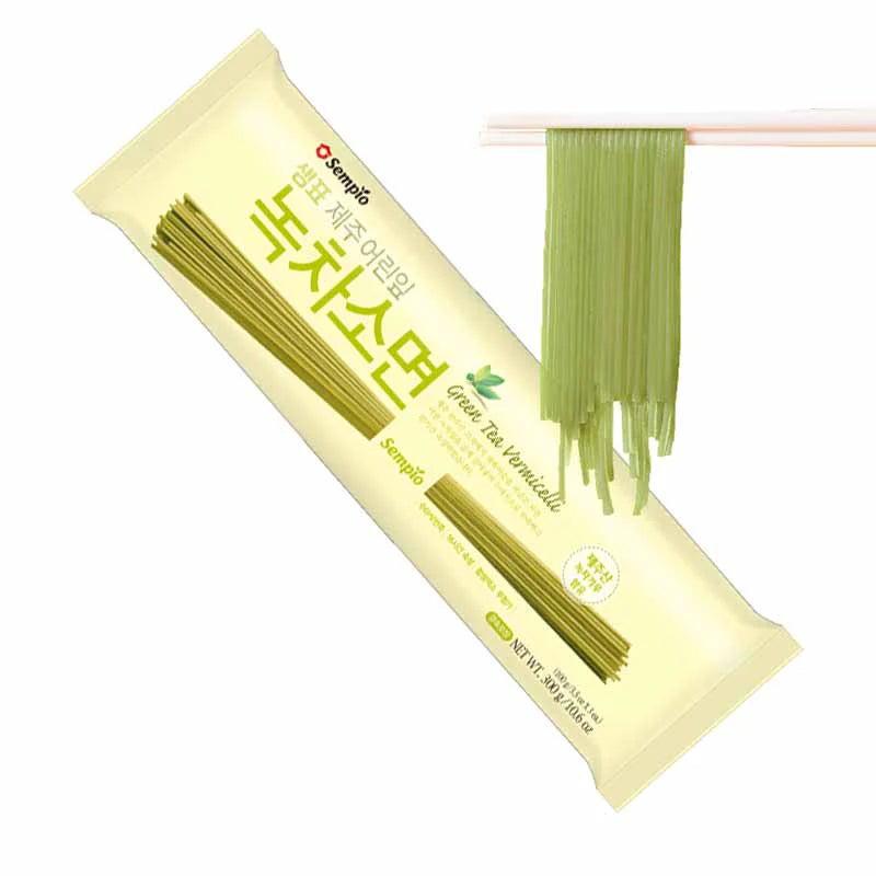 Sempio Green Tea Soba Noodles 300g 샘표 제주어린잎 녹차소면