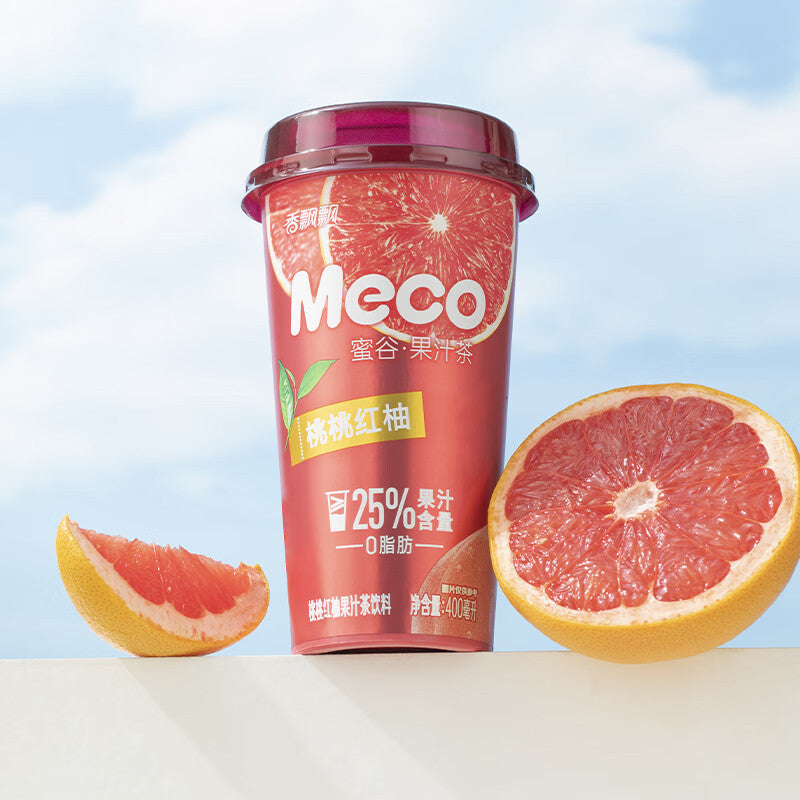 XPP Meco te di frutta pompelmo 400ml 香飘飘果汁茶桃桃红柚