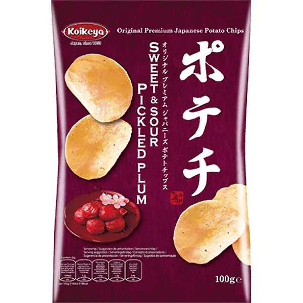 Koikeya Chips with Sweet and Sour Plums 100g 湖池屋 ポテトチップス 梅味