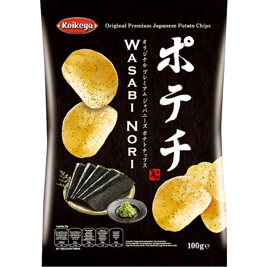 Koikeya Patatine Wasabi Nori 100g 湖池屋　ポテトチップス　わさび海苔味