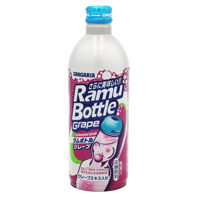 Sangaria Soda Ramune Grape Bottle 500ml サングリア　ラムボトル　グレープ味