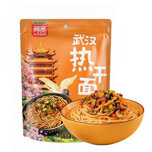 AKuan Wuhan Hot Dry Noodle with Sesamo 275g 阿宽武汉热干面