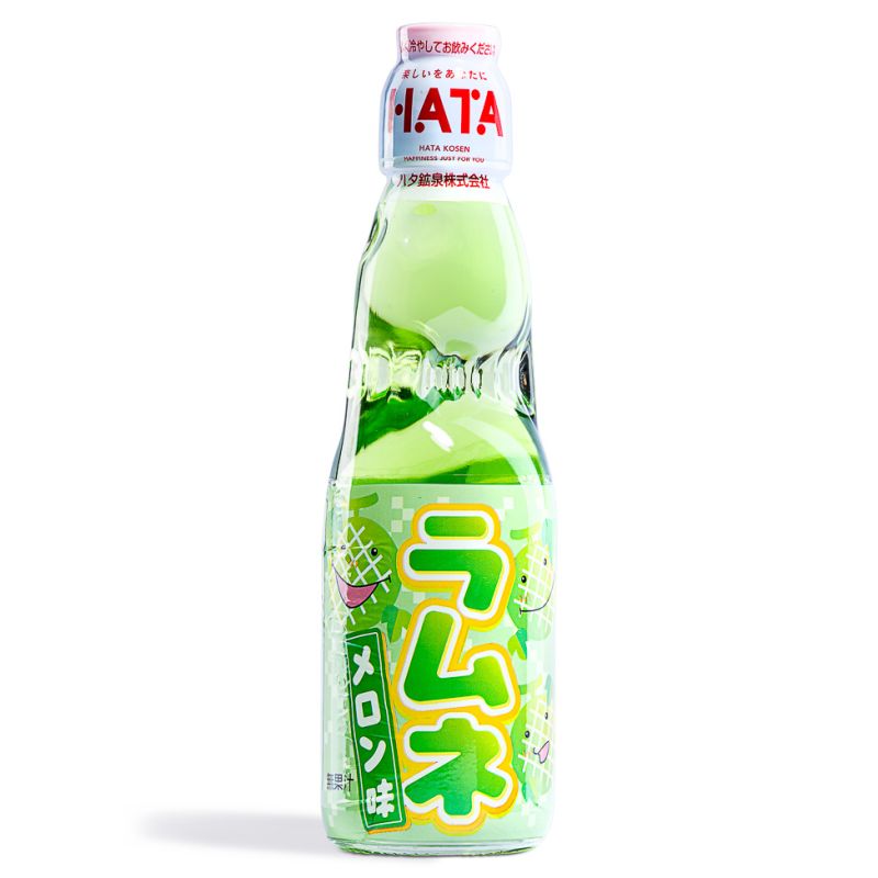 Hatakosen Ramune Melon 200ml ハタ鉱泉 ラムネ メロン