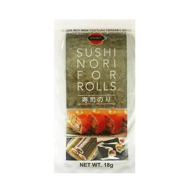 J-Basket Sushi Nori for Rolls Half-cut 18g 寿司のり