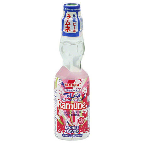 Kimura Ramune Litchi 200ml Kimura 元祖ビー玉ラムネ　ライチ