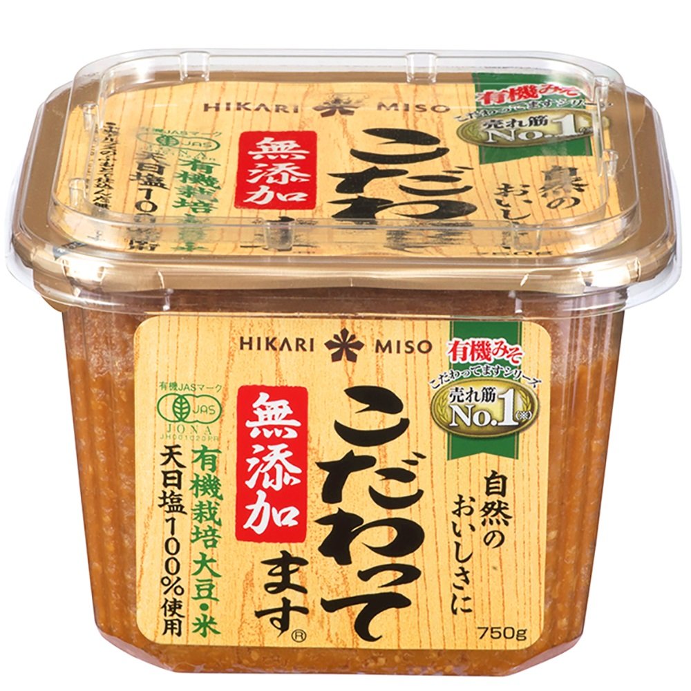 Hikari Kodawattemasu Miso Organic 500g ひかり味噌　自然のおいしさにこだわってます　無添加　有機味噌