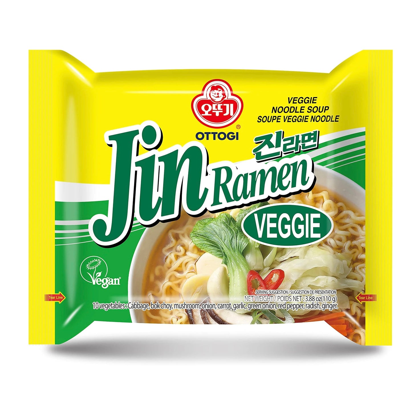 Ottogi Jin Ramen Veggie 오뚜기 진라면