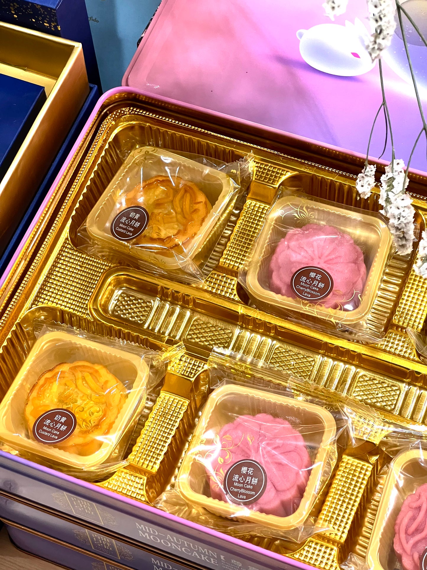 YB Moon Cake Lava Mix Gift Box 6p 香港月伴皇庭尊贵中秋礼盒6只装