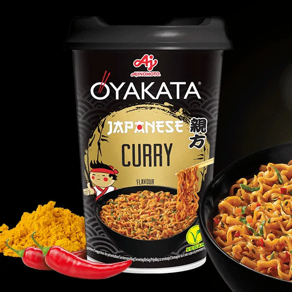 Oyakata cup Ndls Japanese Curry Flavor 90g 味の素　親方焼きそば　カレー