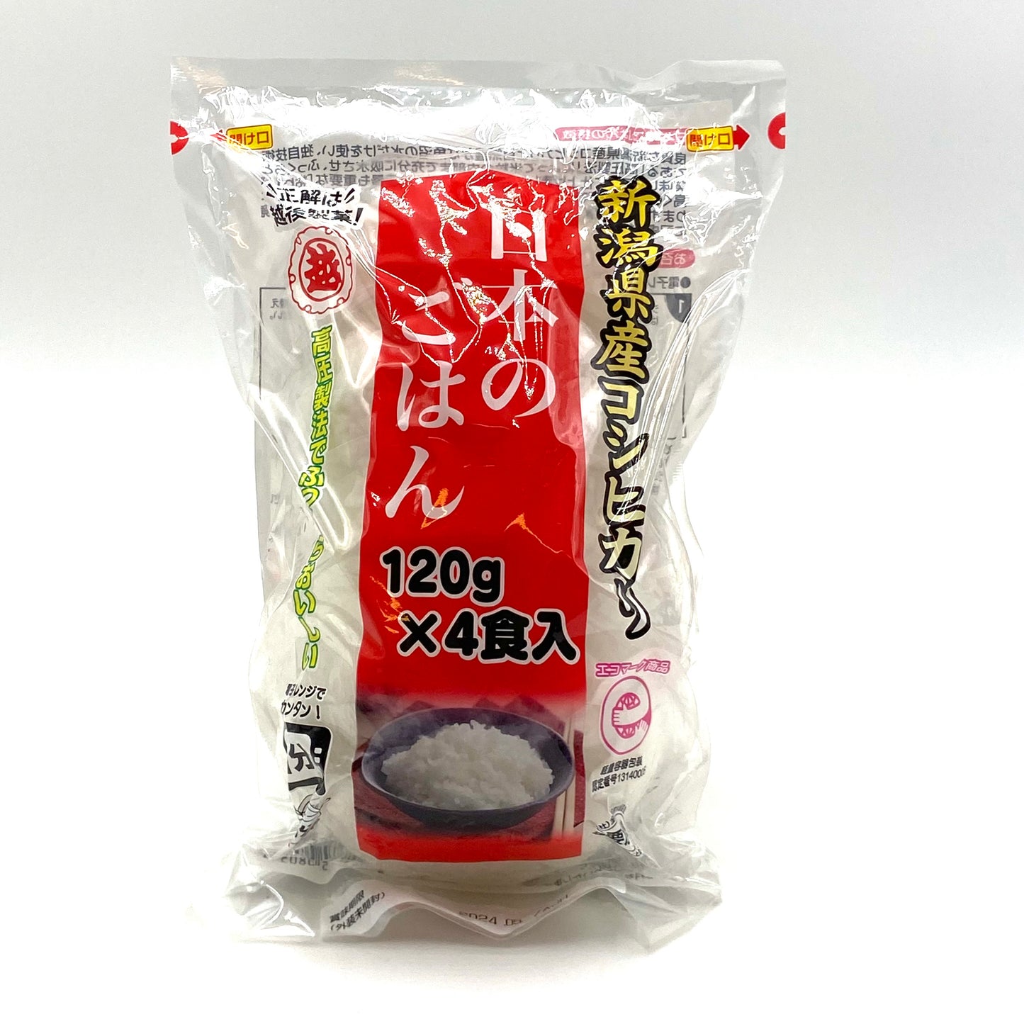 Echigo Seika Japanese Rice 120g*4pz 越後製菓　新潟県産コシヒカリ