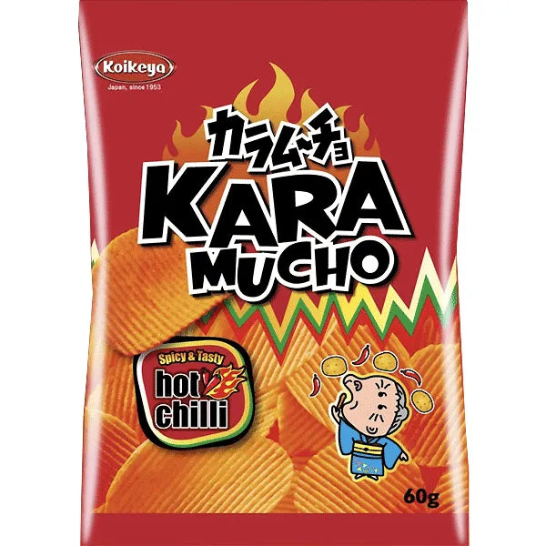 Karamucho Hot Chilli Ridge Cut Chips 60g 湖池屋カラムーチョ