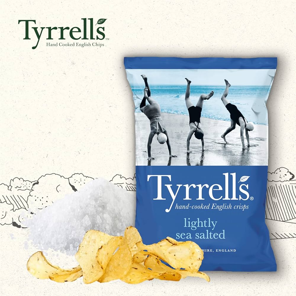 Tyrrels Lightly Sea Salted Chips 150g