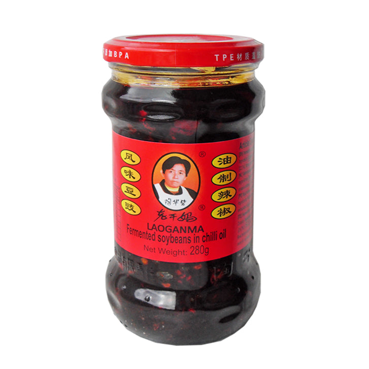 LaoGanMa Fagioli Neri Fermentata in Olio Piccante 280g 老干妈风味豆豉