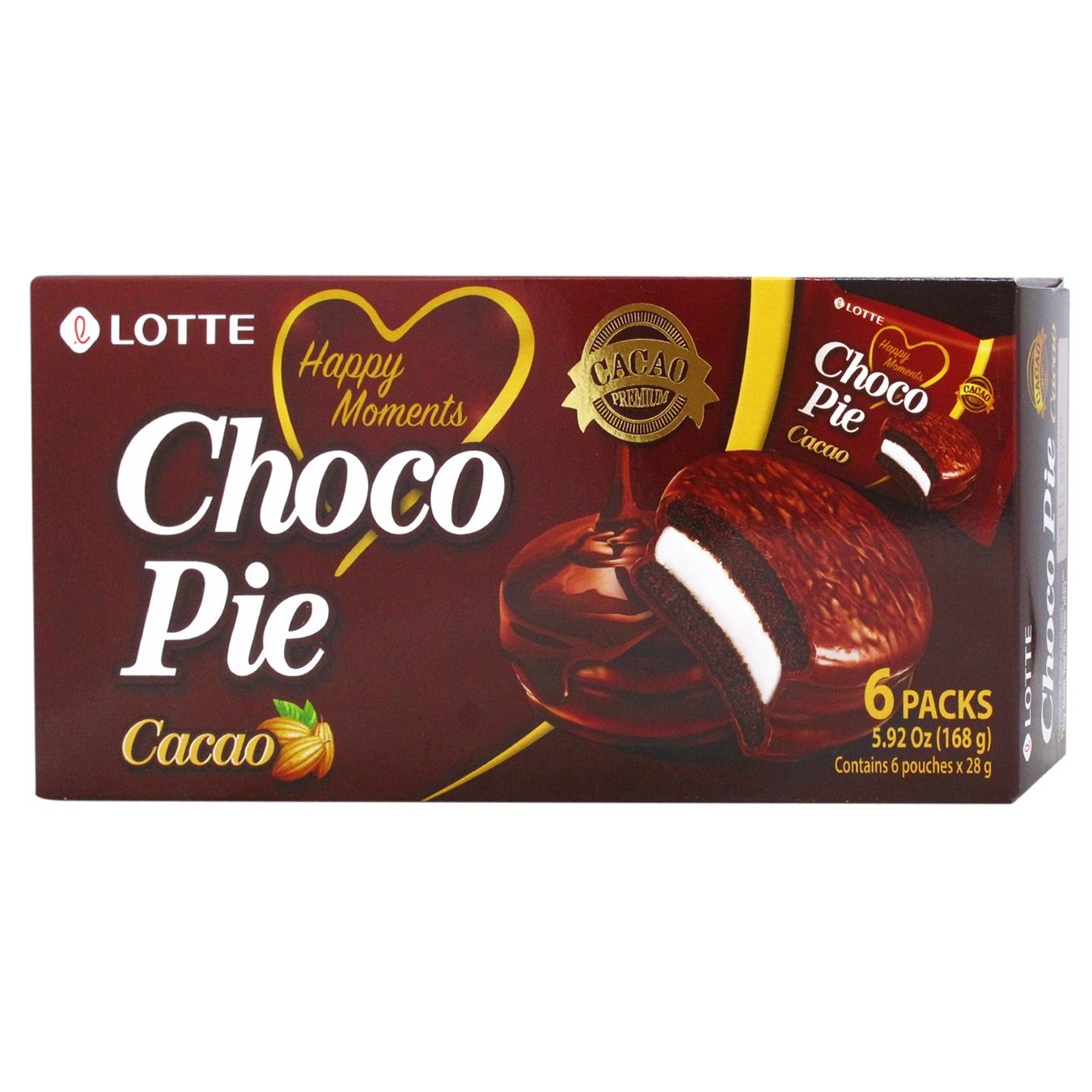 Lotte Chocopie Cacao 6 packs 168g