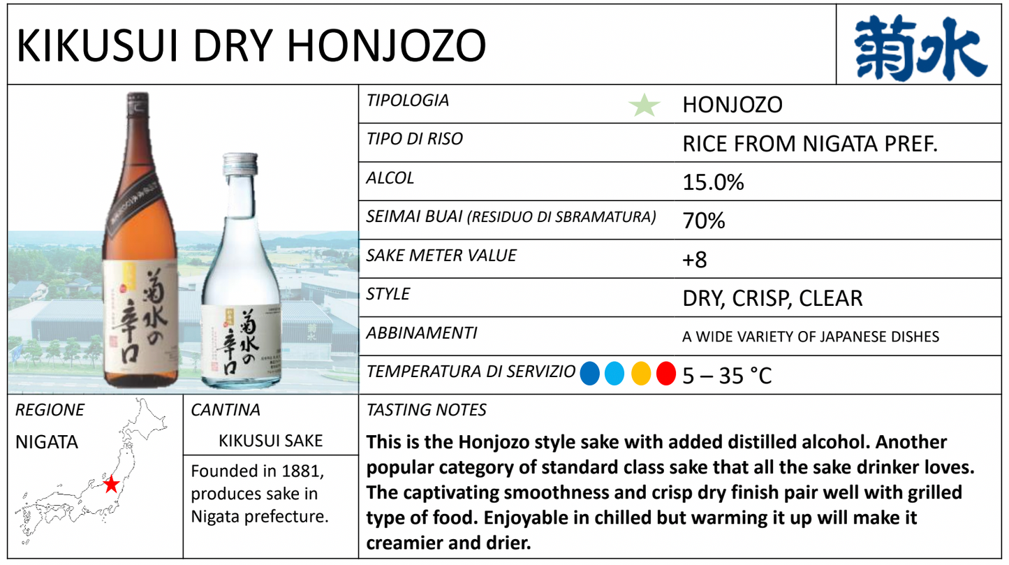 Kikusui Karakuchi Dry Honjozo 菊水の辛口