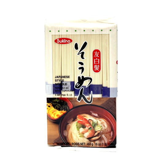 Sukina tomoshiraga noodles 453g 日式友白发素面