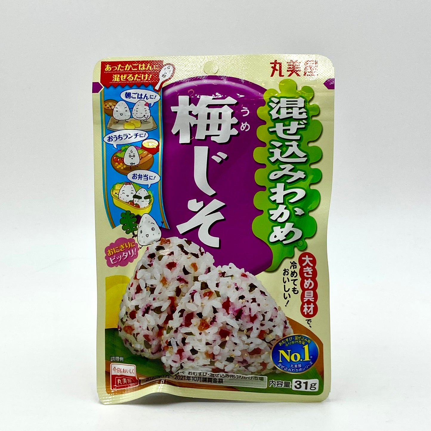 Marumiya Furikake Mazekomi Wakame Umejiso 30g 丸美屋　混ぜ込みわかめ　梅じそ