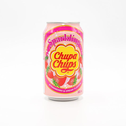 Chupa Chups Strawberries 346ml 草莓奶油味苏打汽水