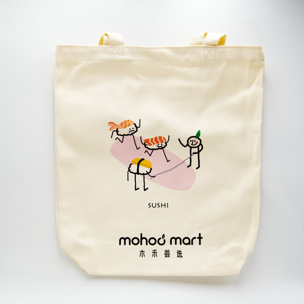 Mohoo x Artist 100% Cotton Tote Bag *Sushi