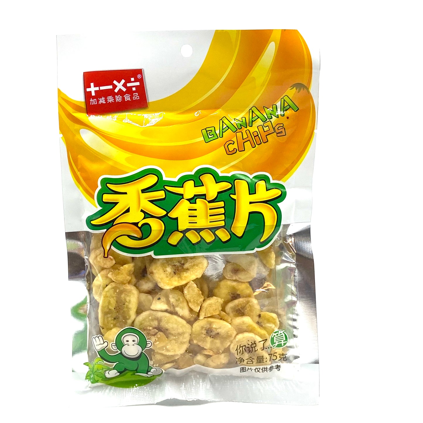 JJCC banana chips 75g 加减乘除香蕉片