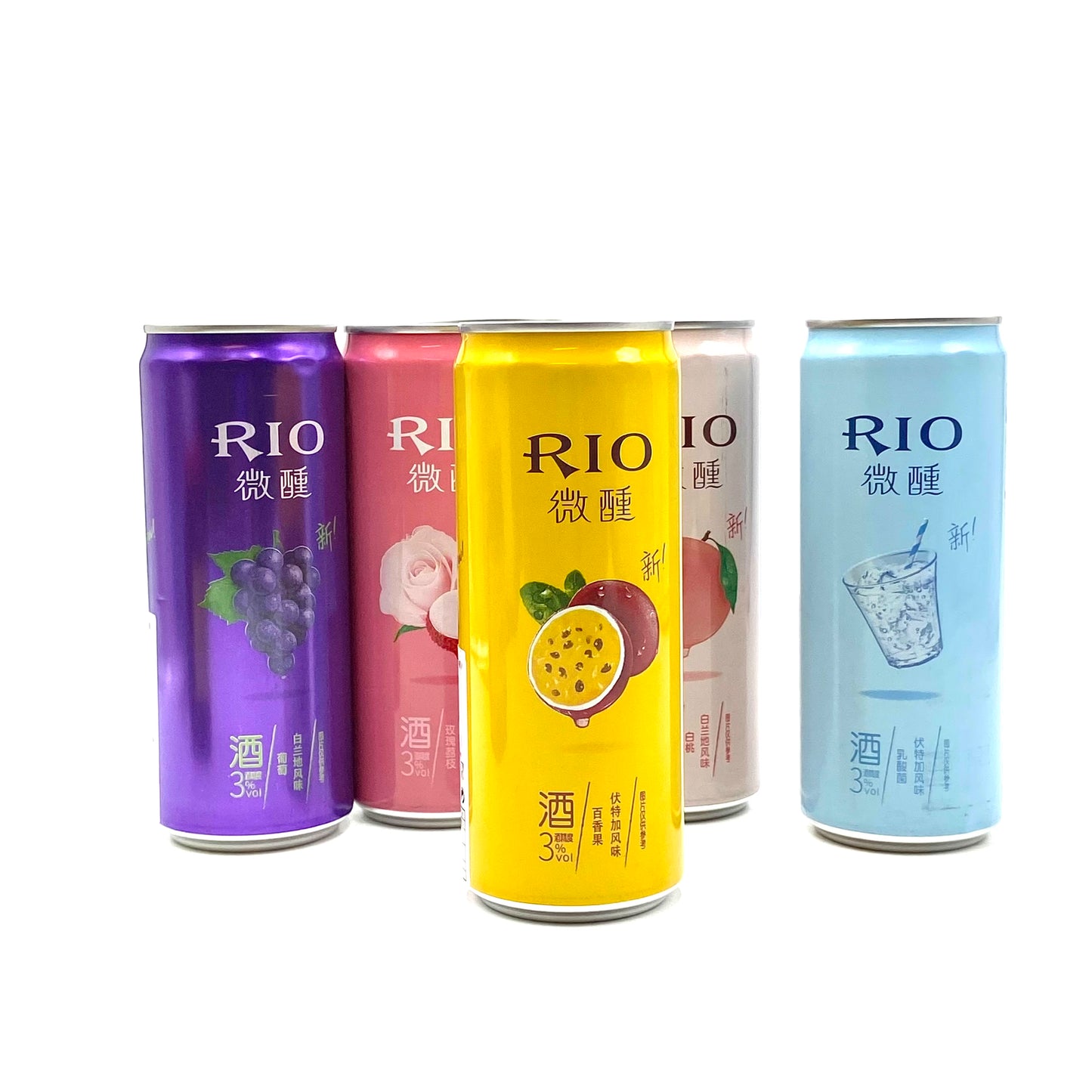 RIO Alcoholic White Peach Brandy alc.3% 330ml 鸡尾酒（白桃白兰地）
