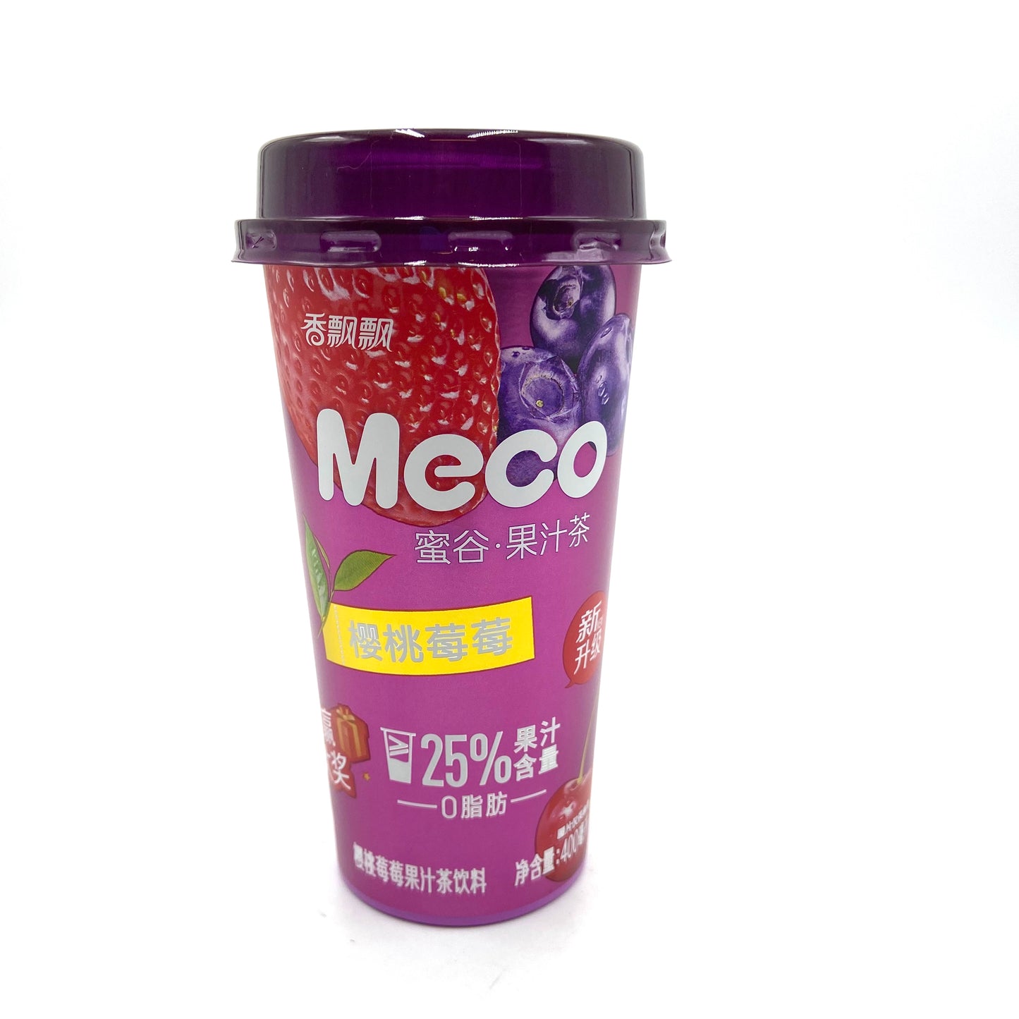 XPP Meco cherry and strawberry fruit tea 400ml 香飘飘果汁茶 樱桃莓莓