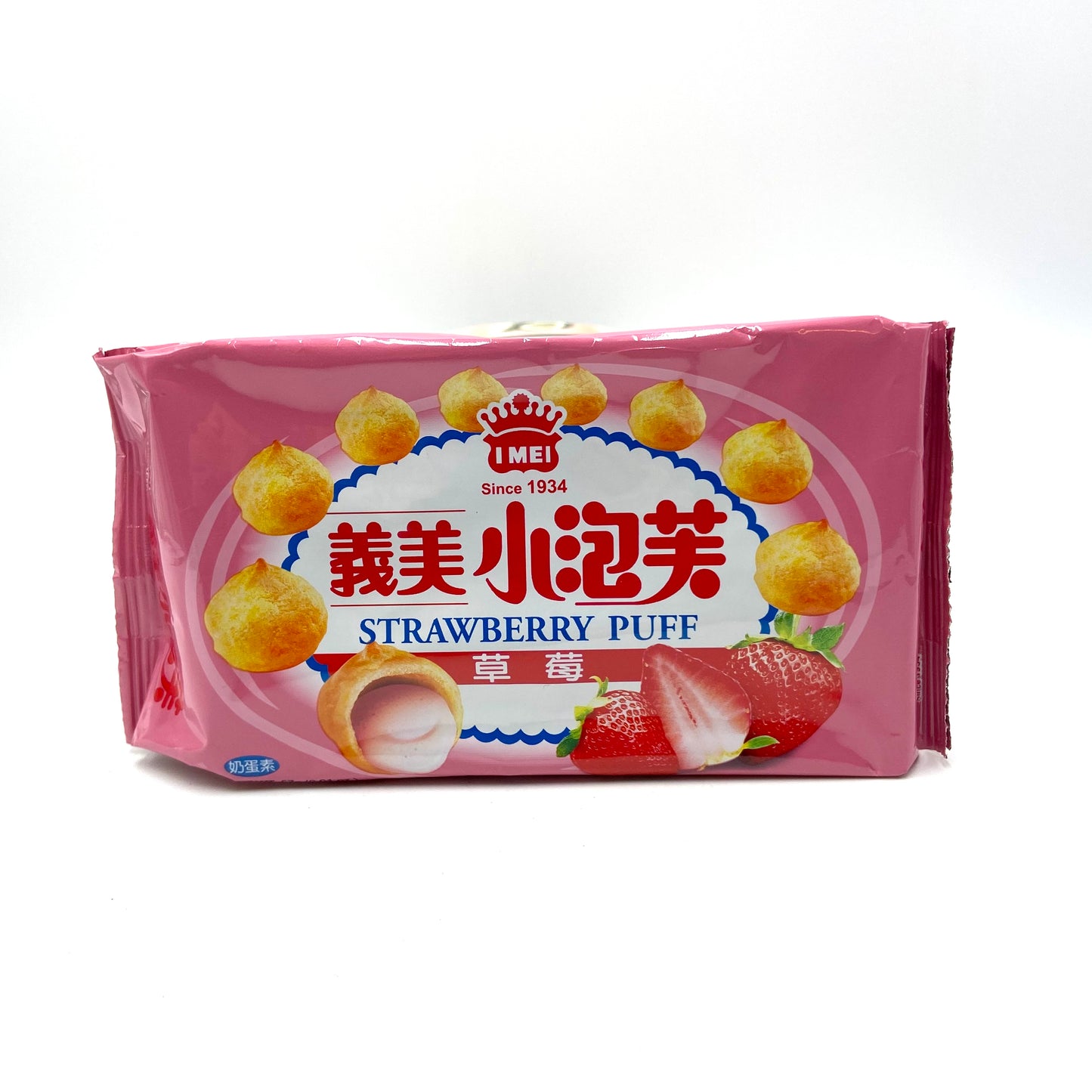 IMei Puff Strawberry Flavor 57g 义美草莓泡芙