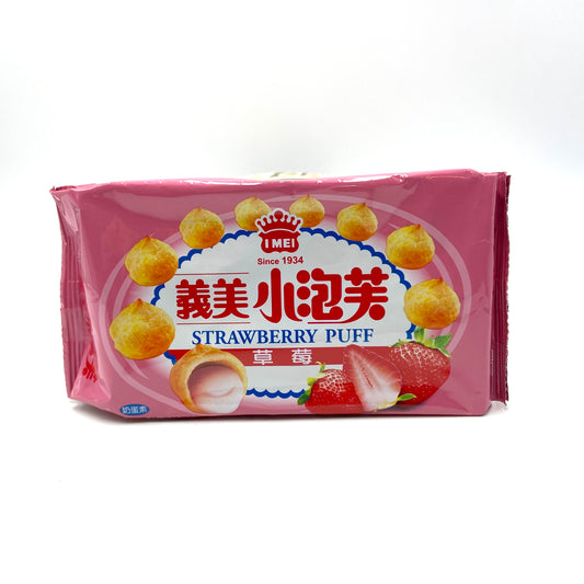 IMei Puff Strawberry Flavor 57g 义美草莓泡芙