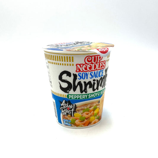 Nissin cup nds Shrimps Peppery Shoyu Soup 63g 日清虾味杯面