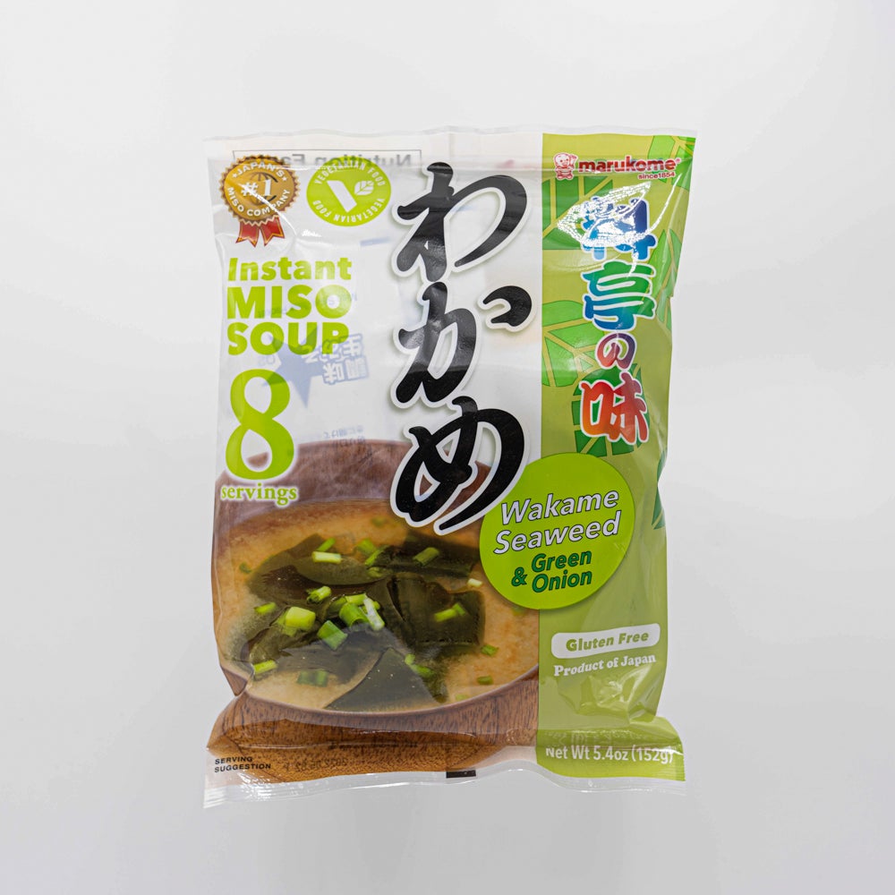 Marukome inst Miso con Wakame e Scalogno 152g (8pz) veganoマルコメ　インスタント味噌汁　ワカメとネギ　ベジタリアン